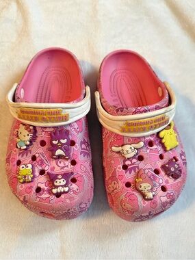 Hello Kitty Pink Crocs with Charms